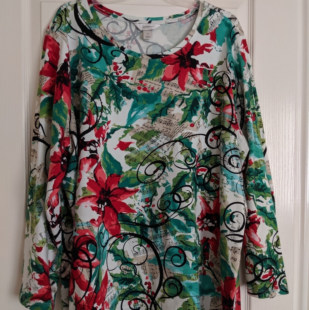Patterned long sleeve shirt